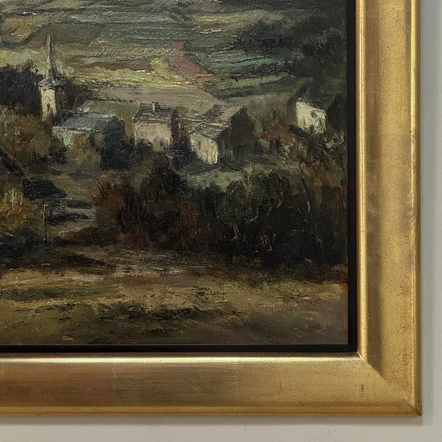 Framed Oil Painting on Panel by Guy Cambier (1923–2008), Dated 1946, 'Village Landscape' For Sale - Image 10 of 15