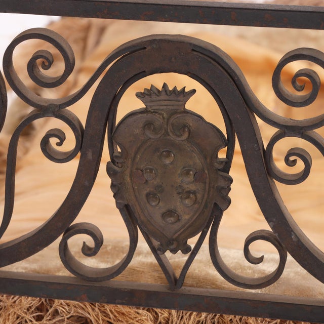 A French Savonarola Style Iron and Bronze Chair, C. 1900. For Sale In Greensboro - Image 6 of 9