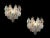 Murano glass polygon sconces set of 2 composed of 14 murano glass elements each sconces. height 36 cm width 40 cm depth 20...