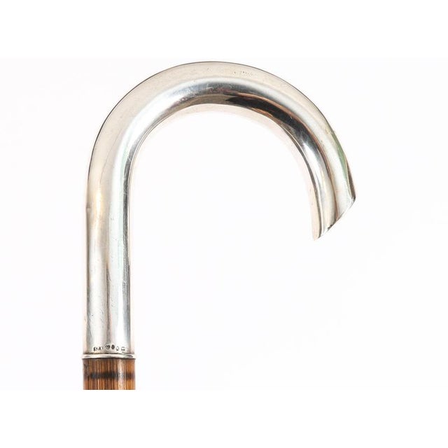 Gold Antique Swedish Silver Walking Cane Stick, 1890s For Sale - Image 8 of 12