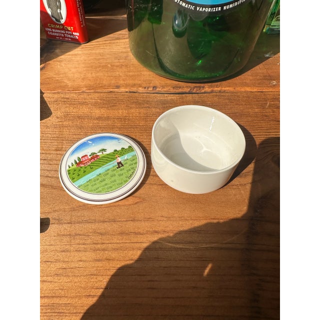 1970s Small Ceramic Farmer Painted Catchall From Luxembourg For Sale In Atlanta - Image 6 of 7