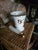 Antique White Owens Illinois Apothecary Mortar and Pestal For Sale - Image 8 of 9