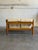 Teak Beige Loveseat Settee Sofa Lounge Upholstered Furniture in Style of Domino Mobler Denmark 1960s For Sale - Image 9 of 10