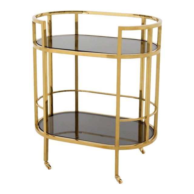 Gold Bar Cart Eichholtz Townhouse Chairish