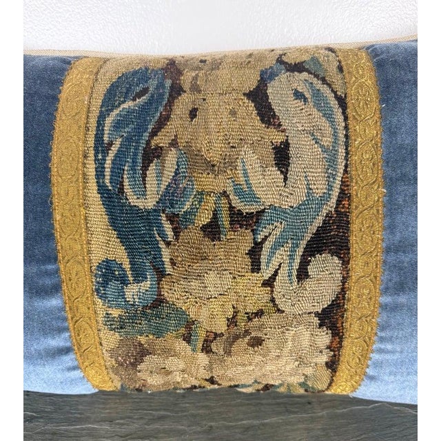 Textile Pair of Pillows With 18th Century French Tapestry Panels by Melissa Levinson For Sale - Image 7 of 12