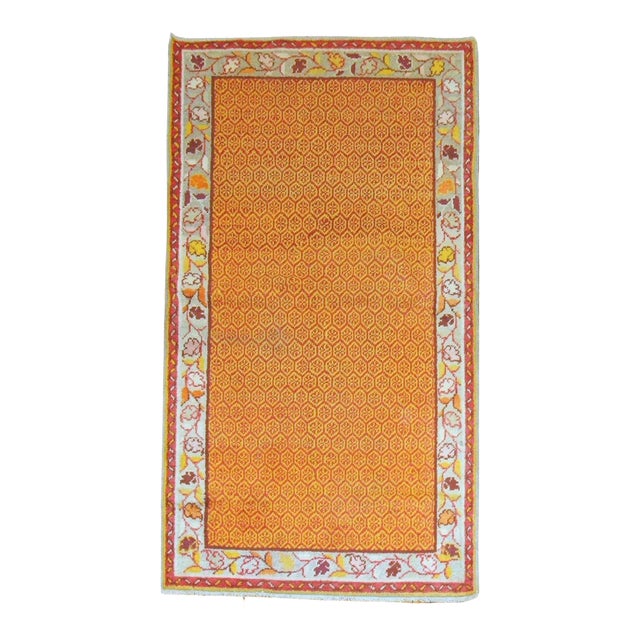 1940s Orange Peel Anatolian Rug For Sale