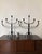 Pair of Vintage Spanish Brutalist Iron Candelabras 5 Candle Holder Large! MCM For Sale In Seattle - Image 6 of 10