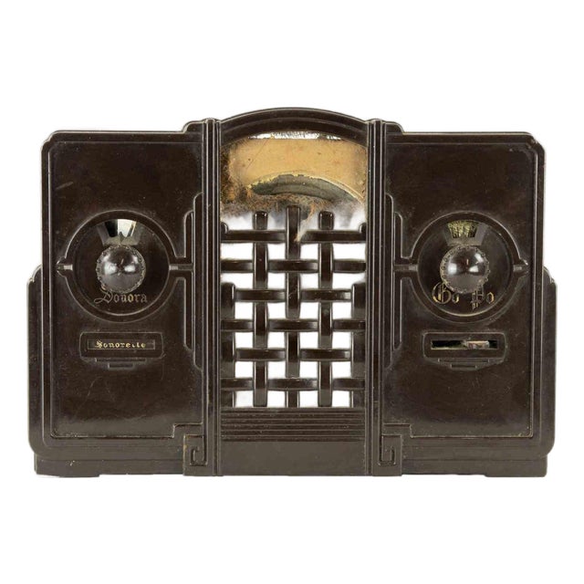 Vintage Sonorette Radio in Resin from Sonora, Italy, 1934 For Sale