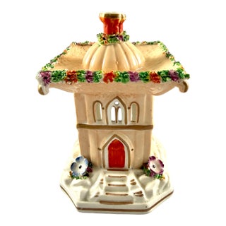 Staffordshire Salmon Roof Bocage Pastille Burner For Sale