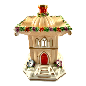 Staffordshire Salmon Roof Bocage Pastille Burner
