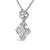 Haus of Brilliance 10K White Gold 1/5 Cttw Diamond Geometric Design Pendant Necklace For Sale - Image 4 of 4