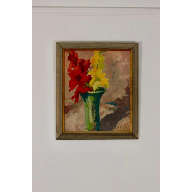 H. H. Västrom, Lilies, 1950s, Oil on Panel, Framed For Sale - Image 5 of 18