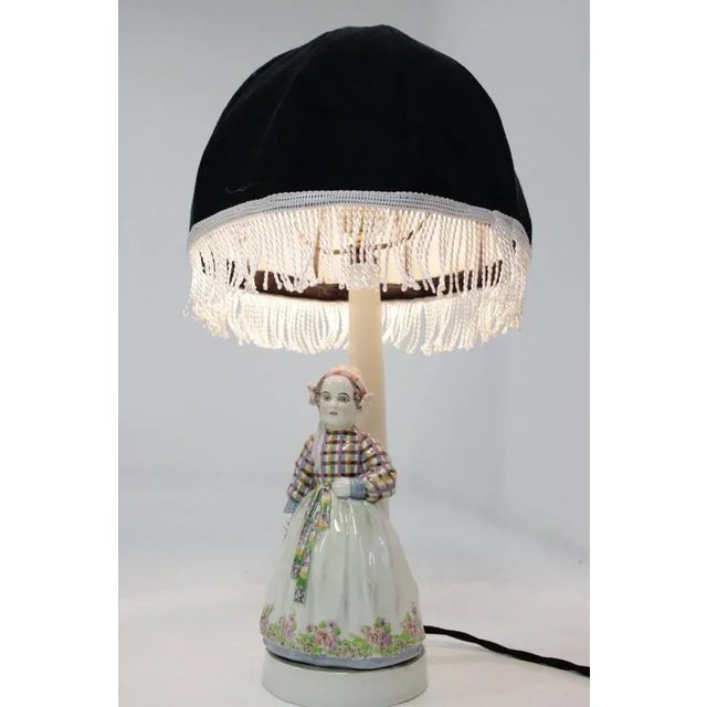 Ceramic Art Nouveau Lamp by Josef Lorenzl for Fridrich Goldscheider, 1920s For Sale - Image 7 of 7