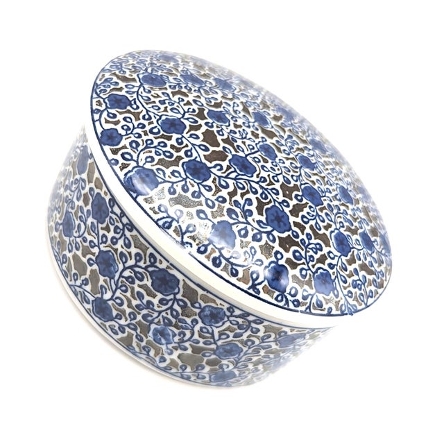 Late 20th Century Vintage Takahashi Porcelain Round Lidded Jar Trinket Box For Sale - Image 5 of 11