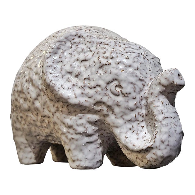 Chunky White Elephant by Aldo Londi for Bitossi For Sale