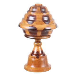 Mid-Century Table Lamp in Pine, Denmark, 1940s For Sale