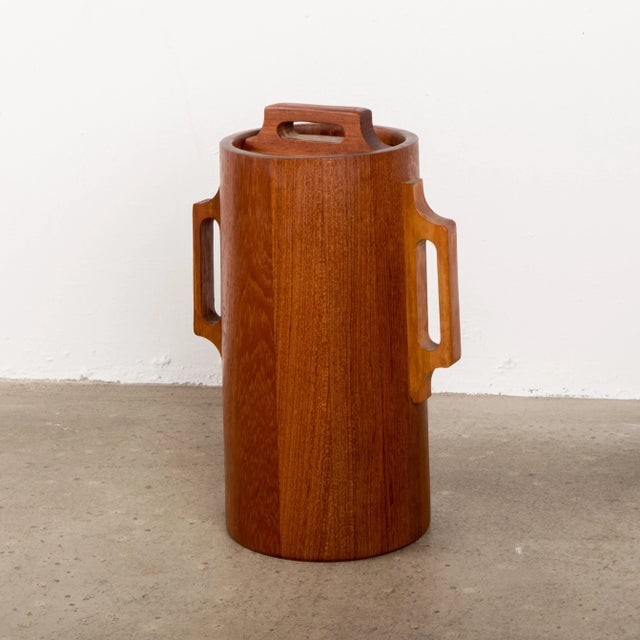 Black 1960s Danish Modern Jens Quistgaard Ihq Dansk Staved Teak Banded Ice Bucket For Sale - Image 8 of 8