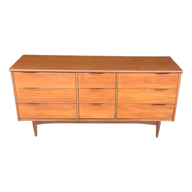 1960s Danish Modern Walnut Dresser For Sale