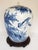 Mid-20th century Chinese blue and white porcelain ginger jar, finely painted in underglaze cobalt with a continuous garden...