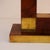 Mid-Century Modern Mid-Century Geometric Table Lamp in Briar and Brass with Canvas Shade, Italy, 1970s For Sale - Image 3 of 6
