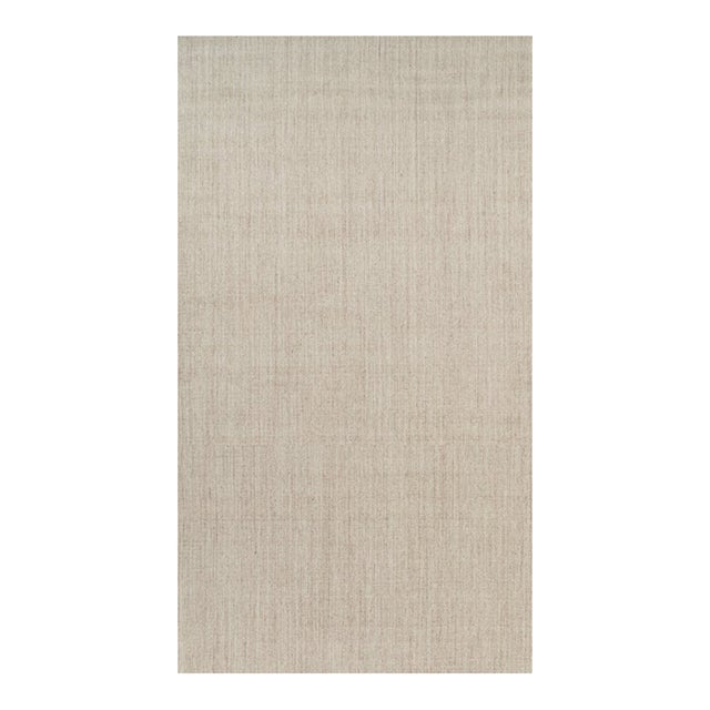 Rug & Kilim’s Oversized Modern Textural Solid Rug in Beige Tones and Striae - 10x18 For Sale