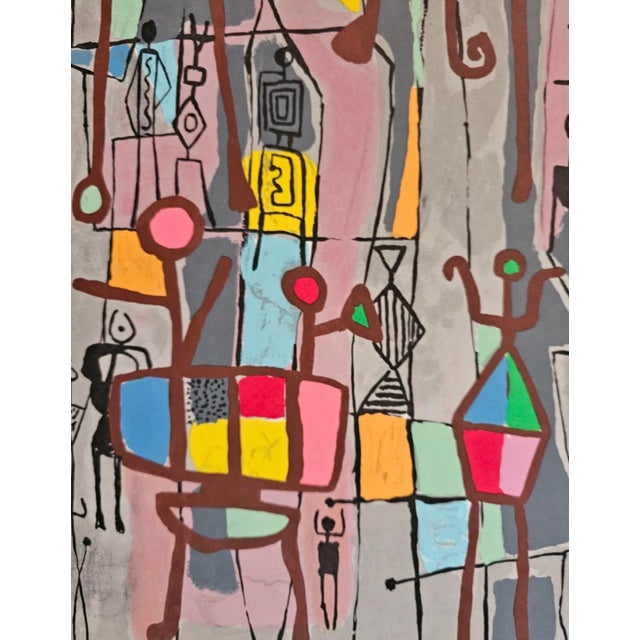 Mid 20th Century Mid 20th Century Abstract Mayeu Passa “Clameur” Signed Abstract Color Lithograph, 31/85 – Unframed For Sale - Image 5 of 11