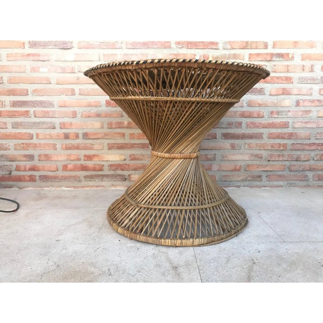 Spanish Bamboo & Glass Coffee Table, 1950s For Sale - Image 12 of 12