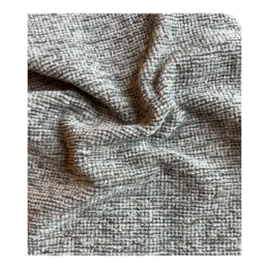 Ast Fabrics Luxurious Woven Chenille Fabric in Grey and Cream. Lot of 26 Yards