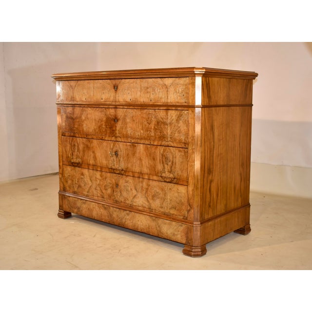 19th Century 19th Century Burl Walnut Commode From France For Sale - Image 5 of 14
