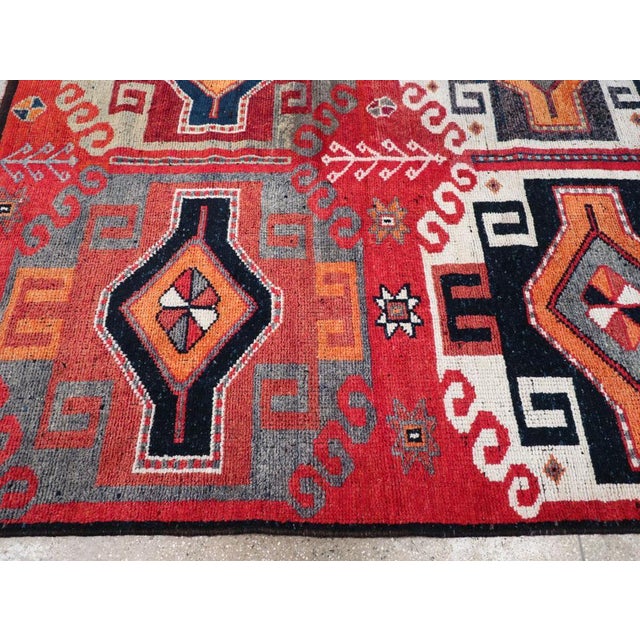 Mid 20th Century Galerie Shahab Collection Mid-20th Century Handmade Turkish Tribal Square Room Size Carpet For Sale - Image 5 of 8