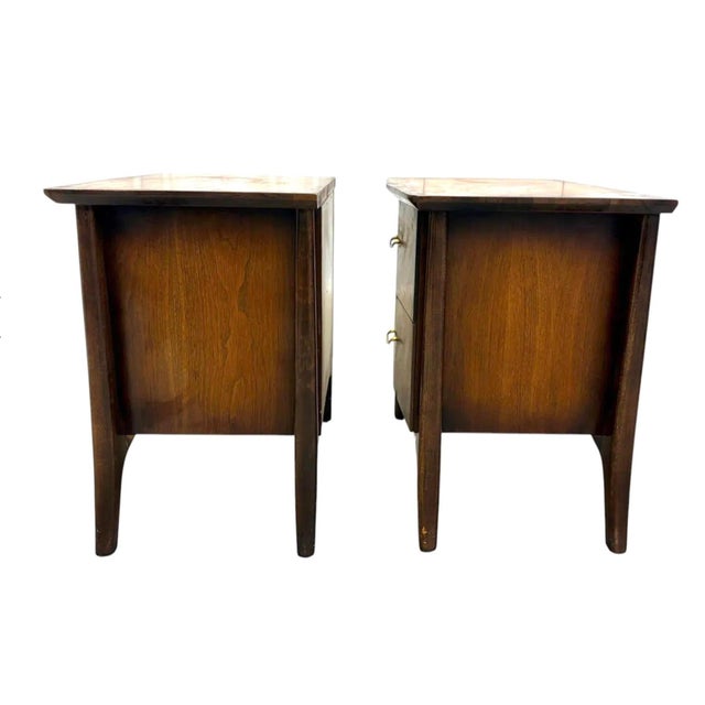 Wood Mid 19th Century Pair of Unagusta Nightstands in the Style of Hein For Sale - Image 7 of 9