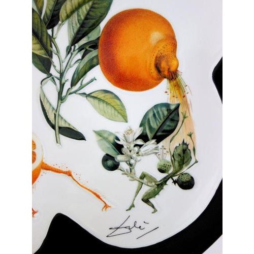 Porcelain Grapefruit Plate from Salvador Dali For Sale - Image 4 of 10