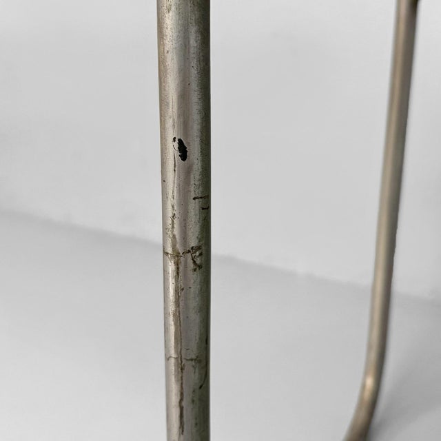 Italian Art Deco Stool in Metal and Faux Leather, 1930s For Sale - Image 15 of 16