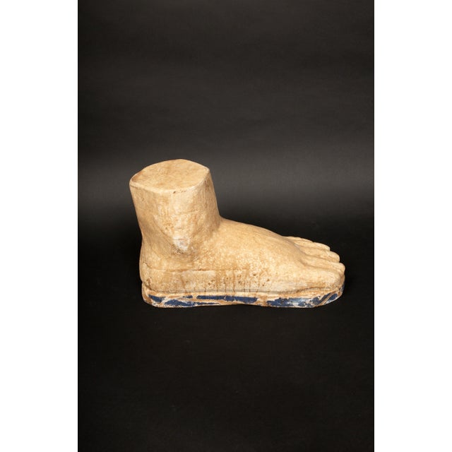 Step Back in Time: A Large Carved Wooden Foot with Character- 16"L For Sale - Image 4 of 5