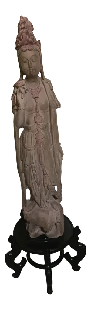 Mid 20th Century Kwan Guan Yin Chinese Bronze Goddess Sculpture