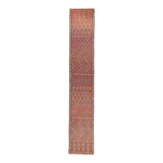 Vintage Zemmour Moroccan Kilim Rug, 03'11 X 22'09 For Sale