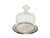 Glass Art Nouveau Bowl with Crystal Cake Cover, Germany, 1920s, Set of 2 For Sale - Image 7 of 18