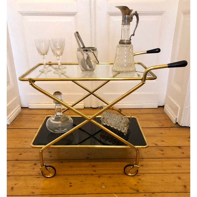 Art Deco Serving Trolley, 1960s, in Very Good conditions. Designed 1960 to 1969