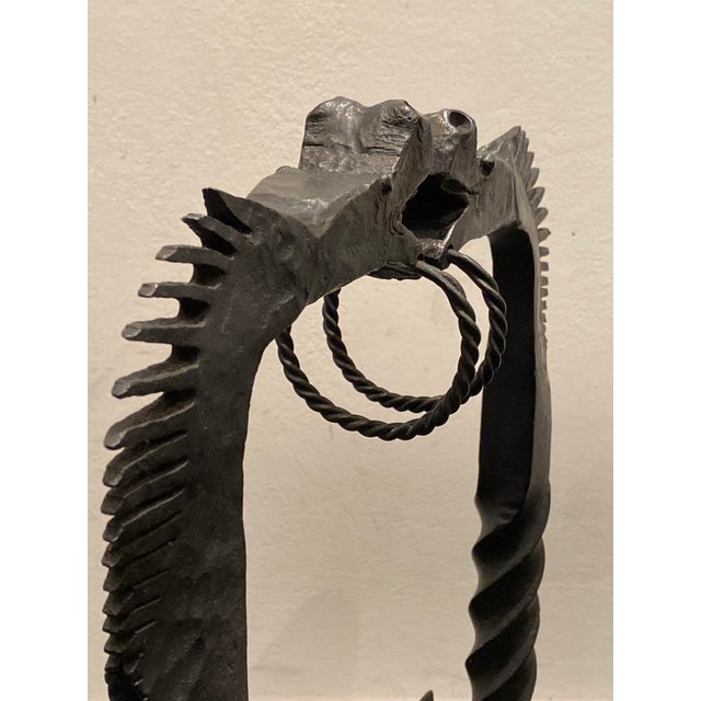 Dragon Chimney Stackers in the style of Gilbert Poillerat, France, 1930s, Set of 2 For Sale - Image 10 of 18