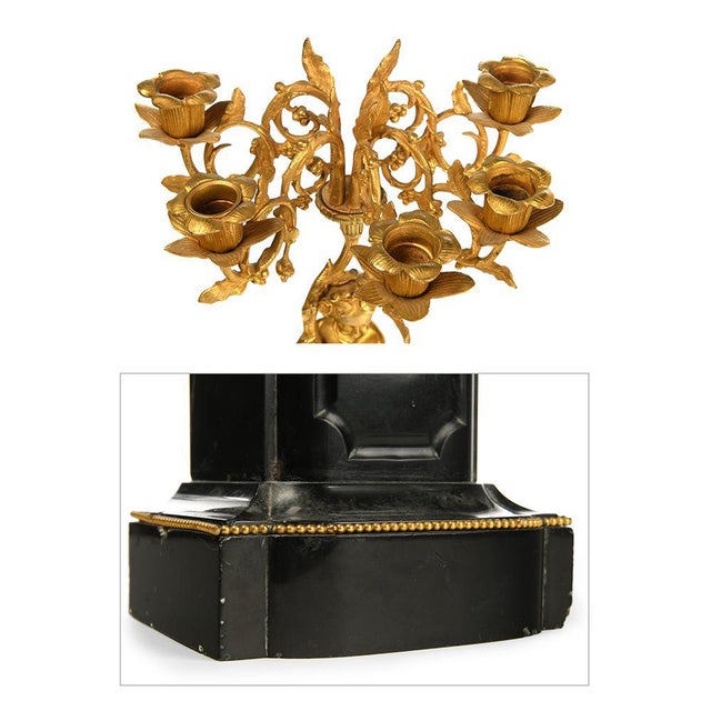 19th Century Gilt Bronze Candelabras, Set of 2 For Sale - Image 4 of 8
