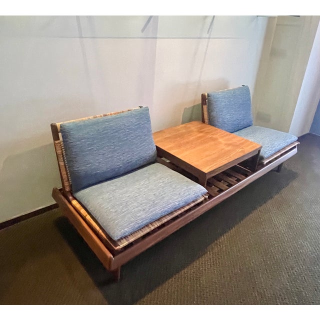 Mid-Century Modern Vintage Teak and Cane Modular Sofa in Attributed to Hans Olsen For Sale - Image 3 of 8