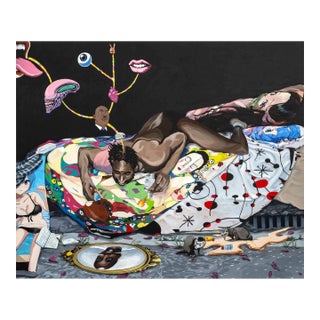 Nehemiah Cisneros Wicked City Acrylic on Canvas For Sale