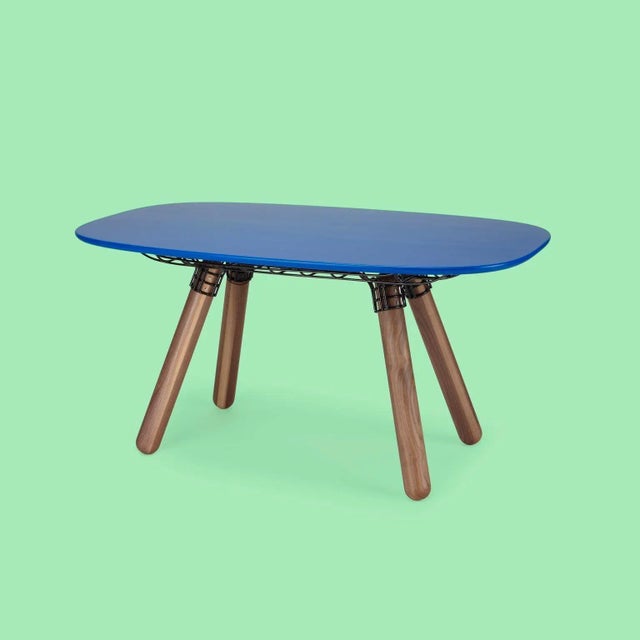 Sculptural "magnum" dinner table, pierre favresse dimensions: w 150 x d 90 x h 72 cm materials: marble, wood, metal...