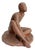 Mid 20th Century Male Figurative Study in Clay Hans Mettel Style Clay Figurative Male Sculpture For Sale