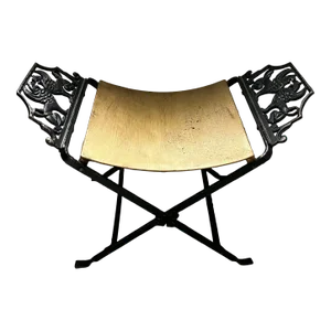 1920s Empire Regency X Stool With Griffin Lion in the Manner of Oscar Bach