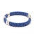 Caviar Lagos .28ctw Diamond &Blue Bead Bracelet, Sterling Silver 14k Yellow Gold For Sale - Image 4 of 7