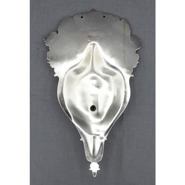Circa 1930s English Silver on Copper 3-Light Wall Sconce For Sale In Raleigh - Image 6 of 8