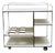 Chrome and White Laminate Serving Trolley, Italy, 1970s For Sale