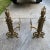 1930s Greek Key Brass Andirons - a Pair For Sale - Image 4 of 8