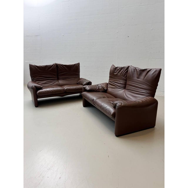 Maralunga Sofas by Vico Magistretti for Cassina, 1970s For Sale - Image 6 of 18